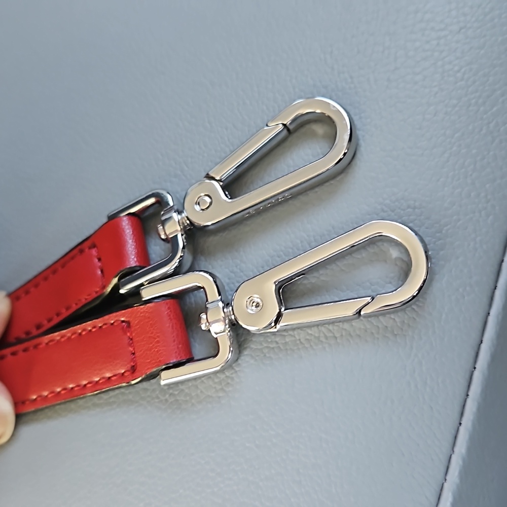 Calvin Klein Handbag Replacement Strap Red / Silver Toned Hardware - Picture 3 of 7